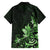 Matariki New Zealand Family Matching Short Sleeve Bodycon Dress and Hawaiian Shirt Maori Pattern Green Galaxy