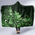 Matariki New Zealand Hooded Blanket Maori Pattern Green Galaxy