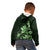 Matariki New Zealand Kid Hoodie Maori Pattern Green Galaxy