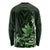 Matariki New Zealand Long Sleeve Shirt Maori Pattern Green Galaxy