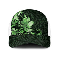 Matariki New Zealand Mesh Trucker Cap Maori Pattern Green Galaxy LT05 One Size White Green - Polynesian Pride