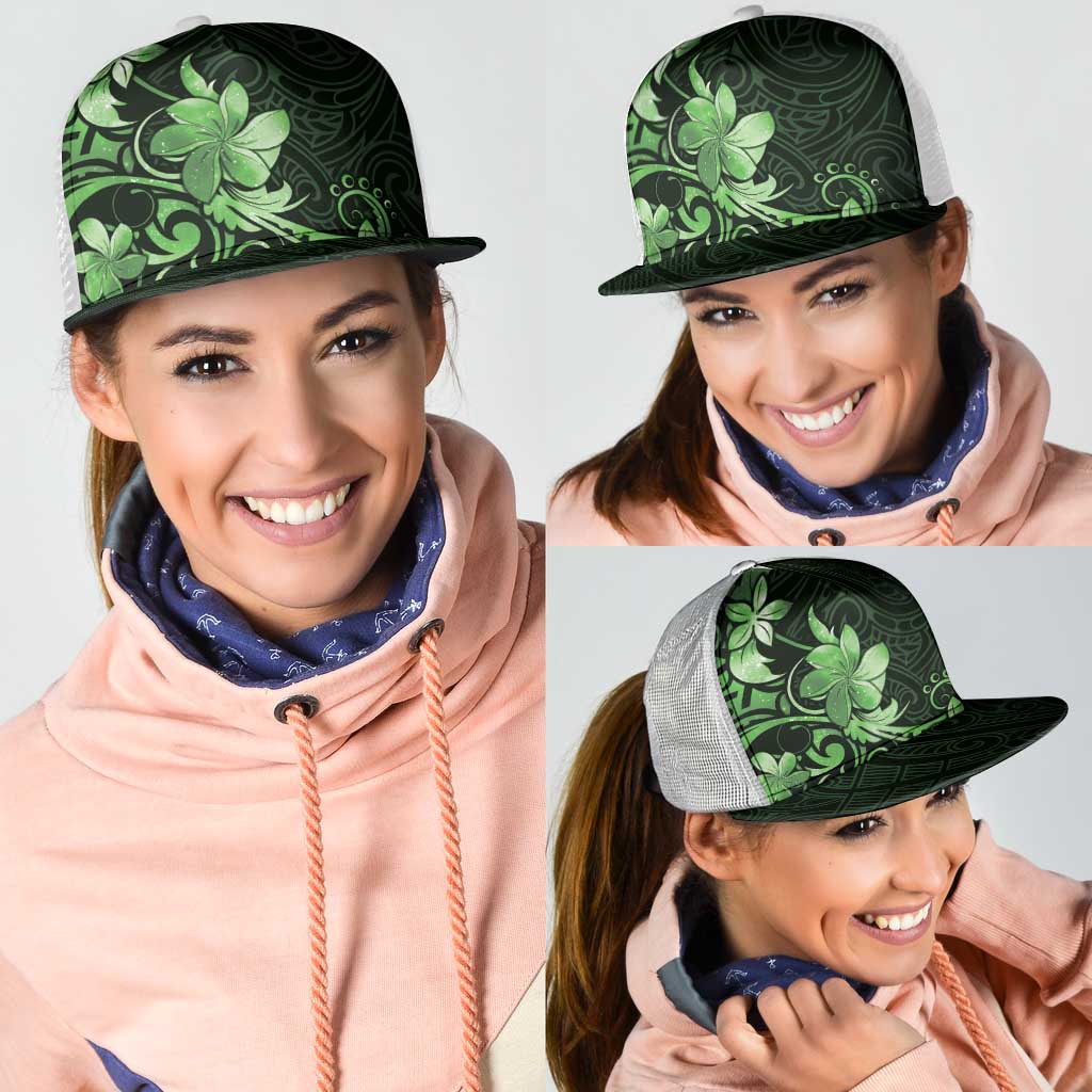 Matariki New Zealand Mesh Trucker Cap Maori Pattern Green Galaxy LT05 - Polynesian Pride