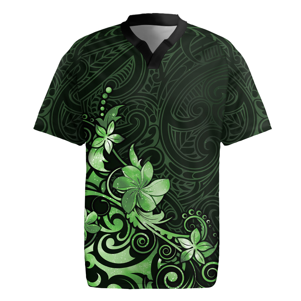 Matariki New Zealand Rugby Jersey Maori Pattern Green Galaxy