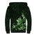 Matariki New Zealand Sherpa Hoodie Maori Pattern Green Galaxy