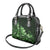 Matariki New Zealand Shoulder Handbag Maori Pattern Green Galaxy