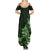 Matariki New Zealand Summer Maxi Dress Maori Pattern Green Galaxy