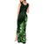 Matariki New Zealand Tank Maxi Dress Maori Pattern Green Galaxy