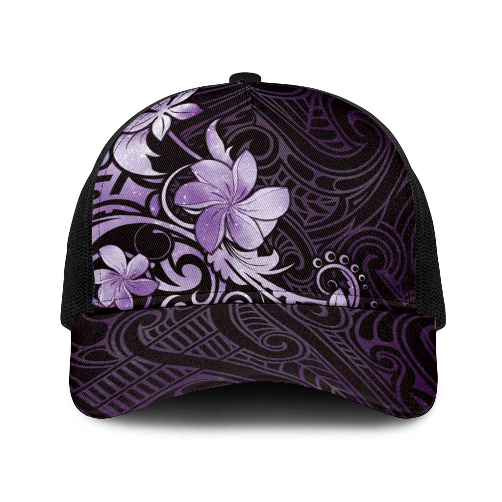 Matariki New Zealand Baseball Net Cap Maori Pattern Purple Galaxy LT05 One Size Black Purple - Polynesian Pride