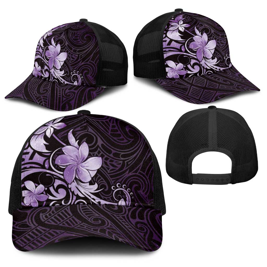 Matariki New Zealand Baseball Net Cap Maori Pattern Purple Galaxy LT05 - Polynesian Pride