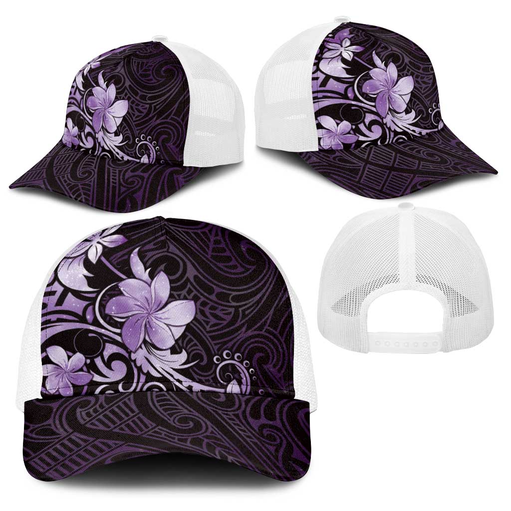 Matariki New Zealand Baseball Net Cap Maori Pattern Purple Galaxy LT05 - Polynesian Pride