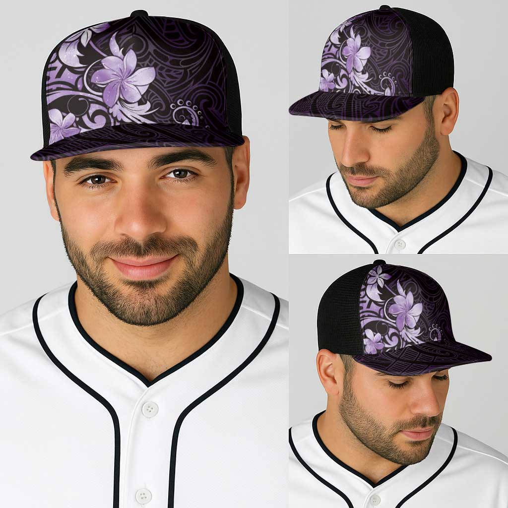 Matariki New Zealand Baseball Net Cap Maori Pattern Purple Galaxy LT05 - Polynesian Pride
