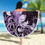 Matariki New Zealand Beach Blanket Maori Pattern Purple Galaxy