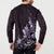 Matariki New Zealand Button Sweatshirt Maori Pattern Purple Galaxy