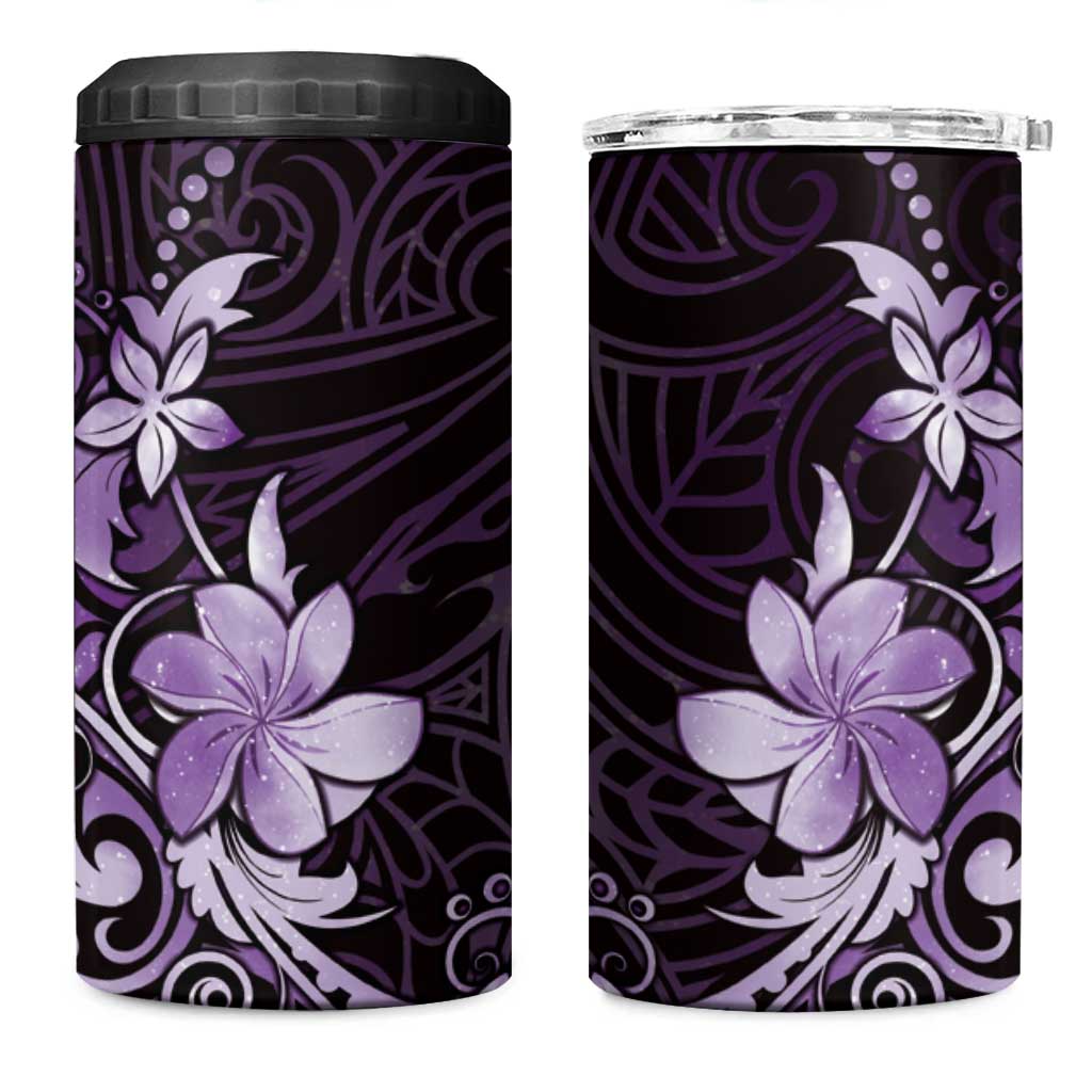 Matariki New Zealand 4 in 1 Can Cooler Tumbler Maori Pattern Purple Galaxy