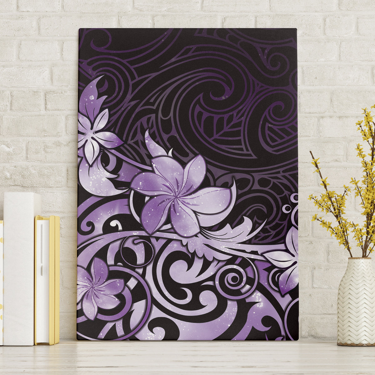 Matariki New Zealand Canvas Wall Art Maori Pattern Purple Galaxy