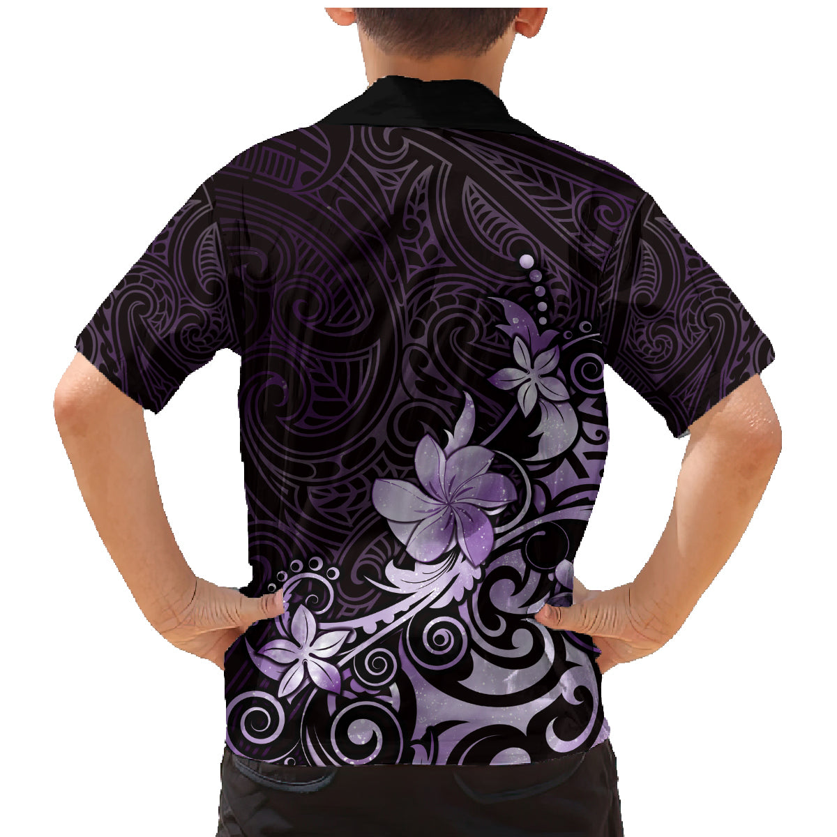 Matariki New Zealand Family Matching Mermaid Dress and Hawaiian Shirt Maori Pattern Purple Galaxy