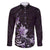 Matariki New Zealand Family Matching Off The Shoulder Long Sleeve Dress and Hawaiian Shirt Maori Pattern Purple Galaxy