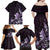 Matariki New Zealand Family Matching Off Shoulder Maxi Dress and Hawaiian Shirt Maori Pattern Purple Galaxy