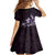 Matariki New Zealand Family Matching Short Sleeve Bodycon Dress and Hawaiian Shirt Maori Pattern Purple Galaxy