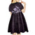 Matariki New Zealand Kid Short Sleeve Dress Maori Pattern Purple Galaxy