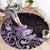 Matariki New Zealand Round Carpet Maori Pattern Purple Galaxy