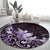 Matariki New Zealand Round Carpet Maori Pattern Purple Galaxy