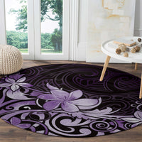 Matariki New Zealand Round Carpet Maori Pattern Purple Galaxy