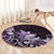 Matariki New Zealand Round Carpet Maori Pattern Purple Galaxy