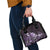 Matariki New Zealand Shoulder Handbag Maori Pattern Purple Galaxy