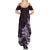 Matariki New Zealand Summer Maxi Dress Maori Pattern Purple Galaxy