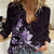 Matariki New Zealand Women Casual Shirt Maori Pattern Purple Galaxy