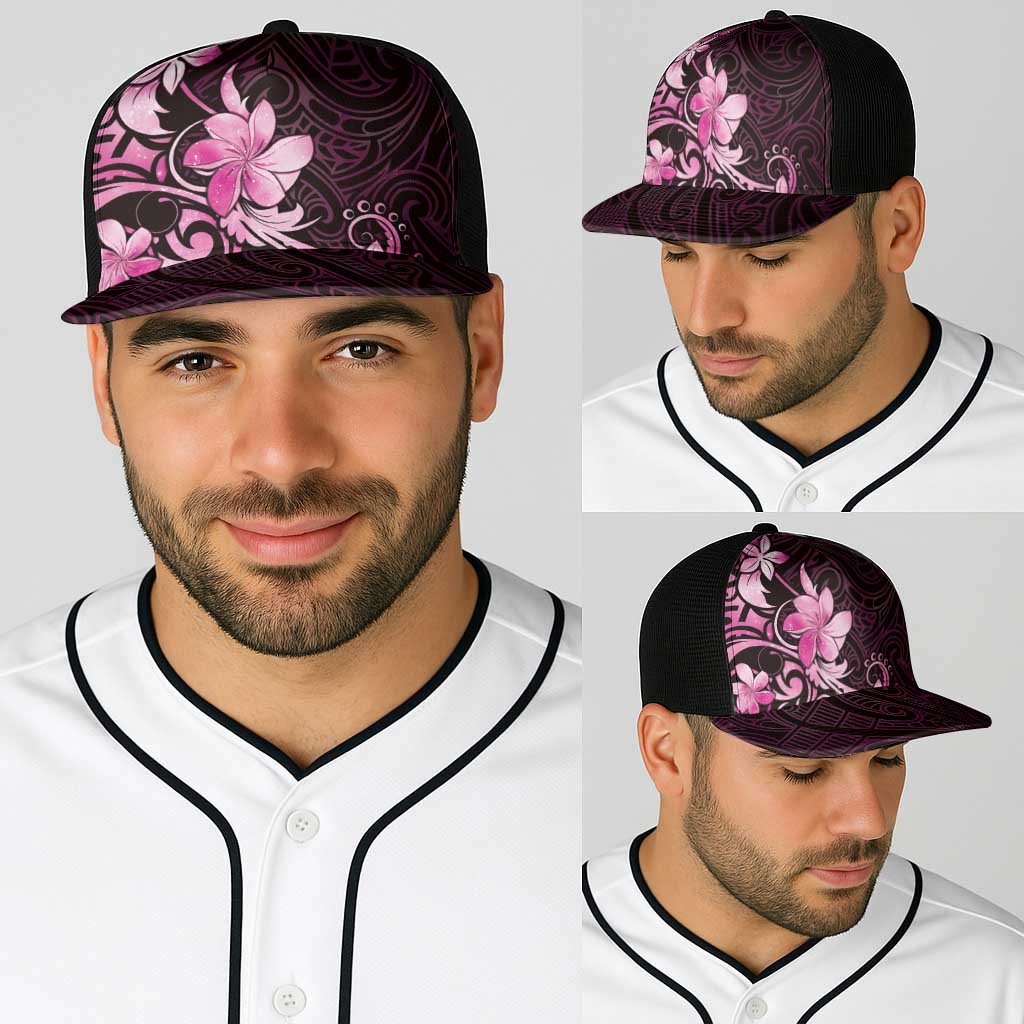 Matariki New Zealand Baseball Net Cap Maori Pattern Pink Galaxy LT05 - Polynesian Pride