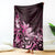 Matariki New Zealand Blanket Maori Pattern Pink Galaxy