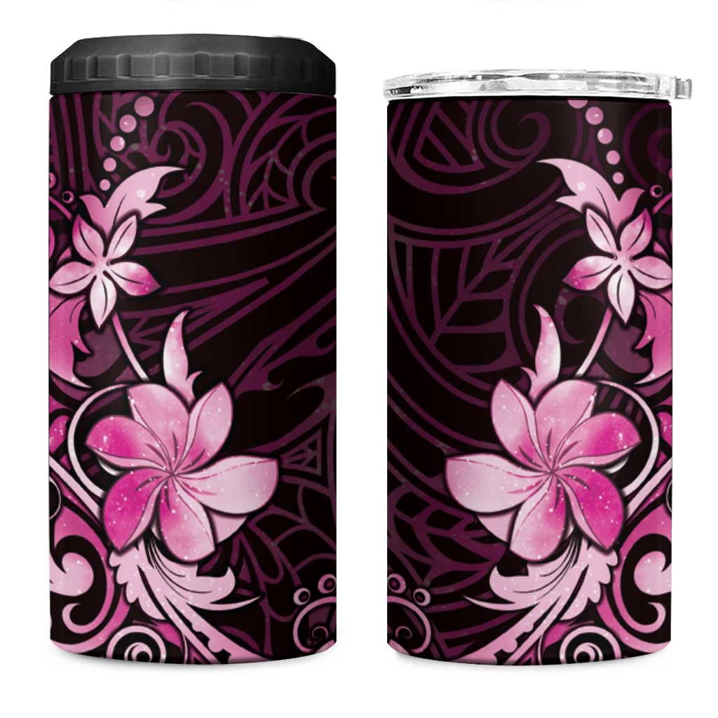 Matariki New Zealand 4 in 1 Can Cooler Tumbler Maori Pattern Pink Galaxy