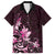 Matariki New Zealand Family Matching Off The Shoulder Long Sleeve Dress and Hawaiian Shirt Maori Pattern Pink Galaxy