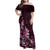 Matariki New Zealand Family Matching Off Shoulder Maxi Dress and Hawaiian Shirt Maori Pattern Pink Galaxy