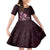 Matariki New Zealand Family Matching Off Shoulder Short Dress and Hawaiian Shirt Maori Pattern Pink Galaxy