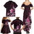 Matariki New Zealand Family Matching Summer Maxi Dress and Hawaiian Shirt Maori Pattern Pink Galaxy