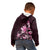 Matariki New Zealand Kid Hoodie Maori Pattern Pink Galaxy