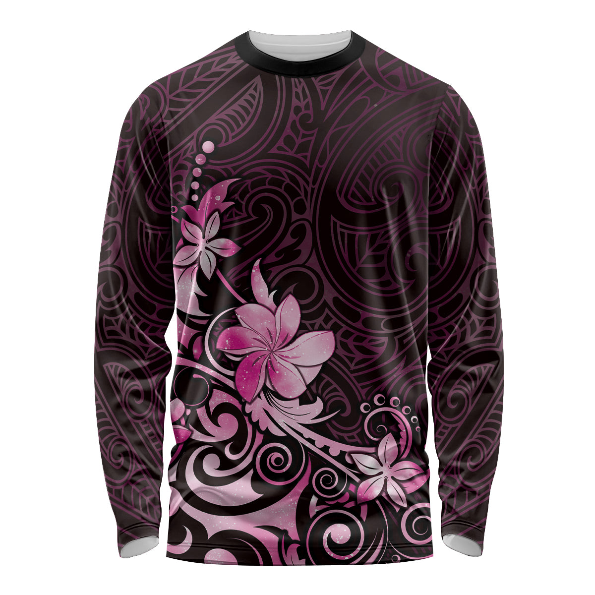 Matariki New Zealand Long Sleeve Shirt Maori Pattern Pink Galaxy