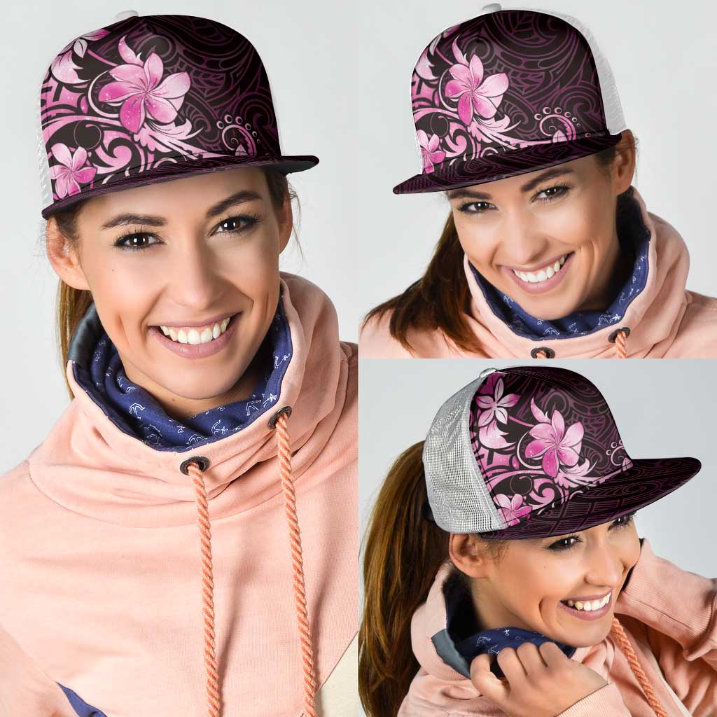 Matariki New Zealand Mesh Trucker Cap Maori Pattern Pink Galaxy LT05 - Polynesian Pride