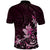 Matariki New Zealand Polo Shirt Maori Pattern Pink Galaxy