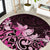 Matariki New Zealand Round Carpet Maori Pattern Pink Galaxy