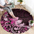 Matariki New Zealand Round Carpet Maori Pattern Pink Galaxy