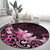 Matariki New Zealand Round Carpet Maori Pattern Pink Galaxy