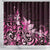 Matariki New Zealand Shower Curtain Maori Pattern Pink Galaxy