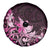 Matariki New Zealand Spare Tire Cover Maori Pattern Pink Galaxy