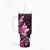 Matariki New Zealand Tumbler With Handle Maori Pattern Pink Galaxy