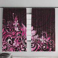 Matariki New Zealand Window Curtain Maori Pattern Pink Galaxy