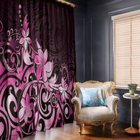 Matariki New Zealand Window Curtain Maori Pattern Pink Galaxy